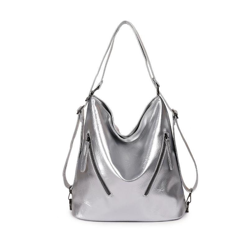 Soft Leather Shoulder Bag for Women Multi-purpose Crossbody Purse and Backpack Handbag