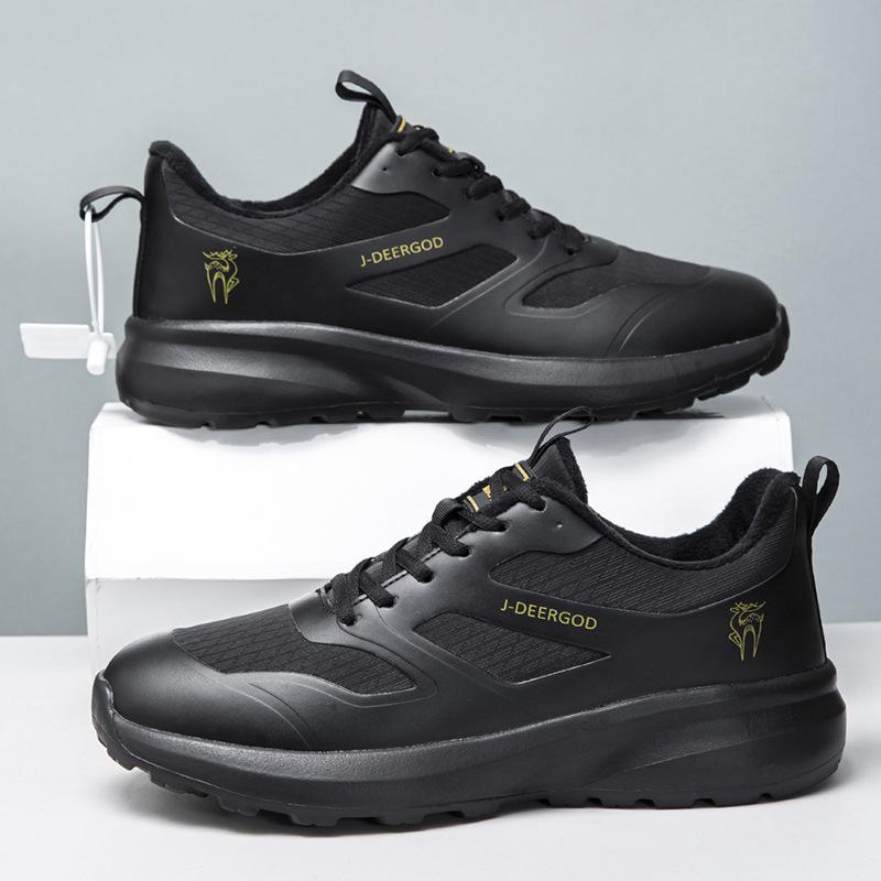 

Men s shoes autumn and winter outdoor leather sneakers velvet men s shoes outdoor running shoes ultra-light sneakers warm cotton shoes 45 Upgraded