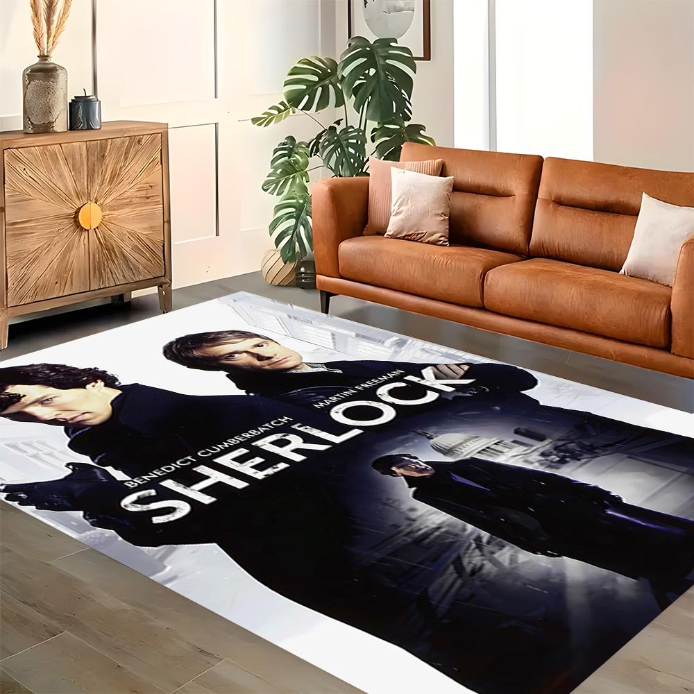 Sherlock Modern Detective Drama Rug for Living Rooms, Bedrooms, Home Décor, and As Gifts.