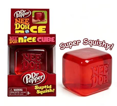 Schylling NeeDoh Nice Cube Sensory Squeeze Toy with Super Solid Squish Stress Relief Anxiety Sensory Tool Stress Reliever Toys