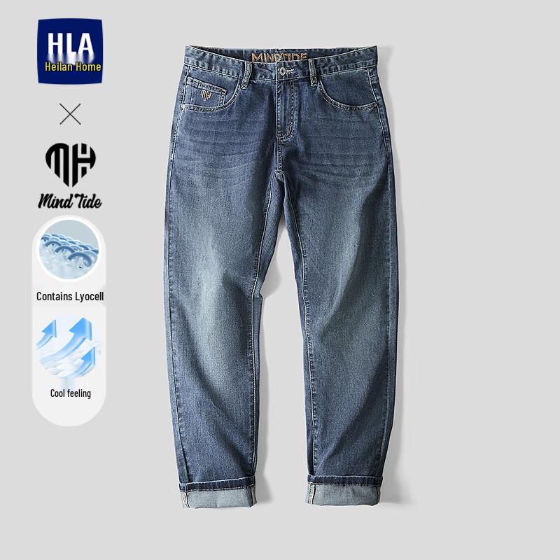 

HLA Мужские джинсы прямого кроя серии Yixin Jiwei с охлаждающим эффектом 35