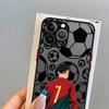 Soccer Football Number Funda Back Phone Cover Case for iPhone 17 Pro Max XS XR 13 Mini 16 Plus 12 14 15 11 7 8 SE Air