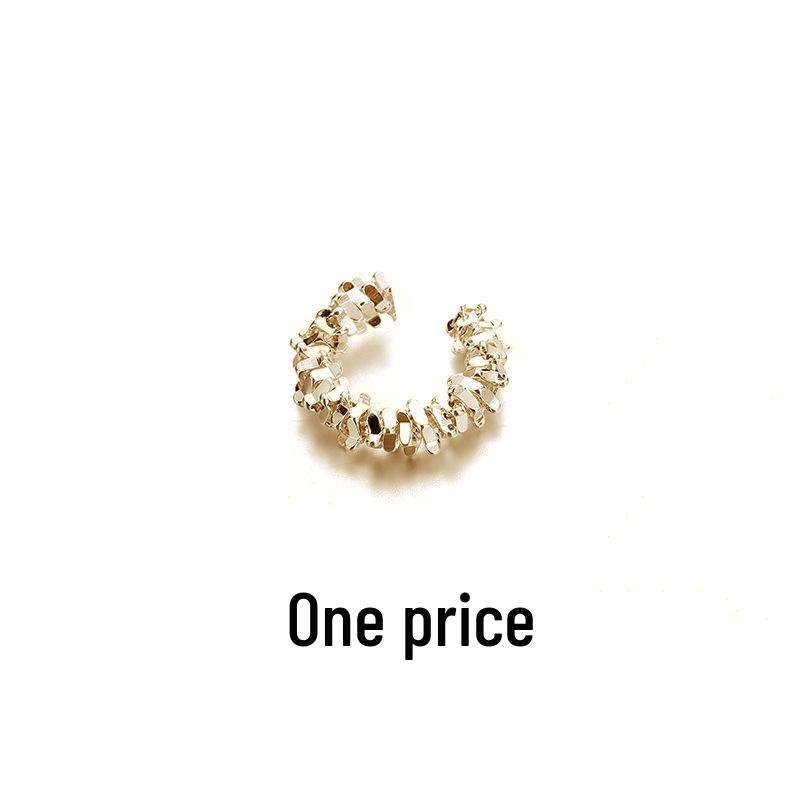 Zirkonia Doppel-Schicht Strass-Kreuz-Kette Ohne-Piercing Stern Ohr-Manschette für Damen