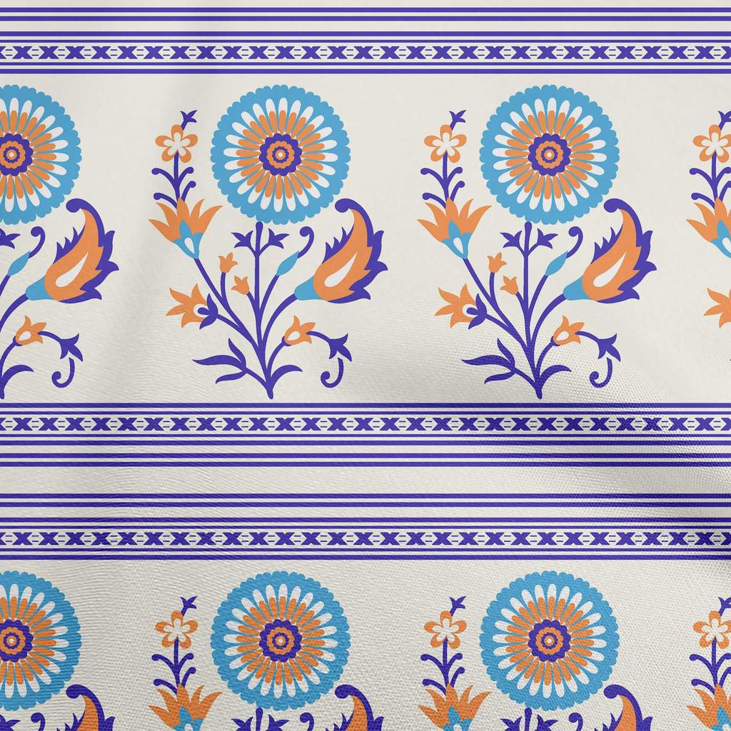 oneOone Cotton Flex Dark Magenta Fabric Maxican Floral Fabric For Sewing Printed Craft Fabric By The Yard 40 Inch