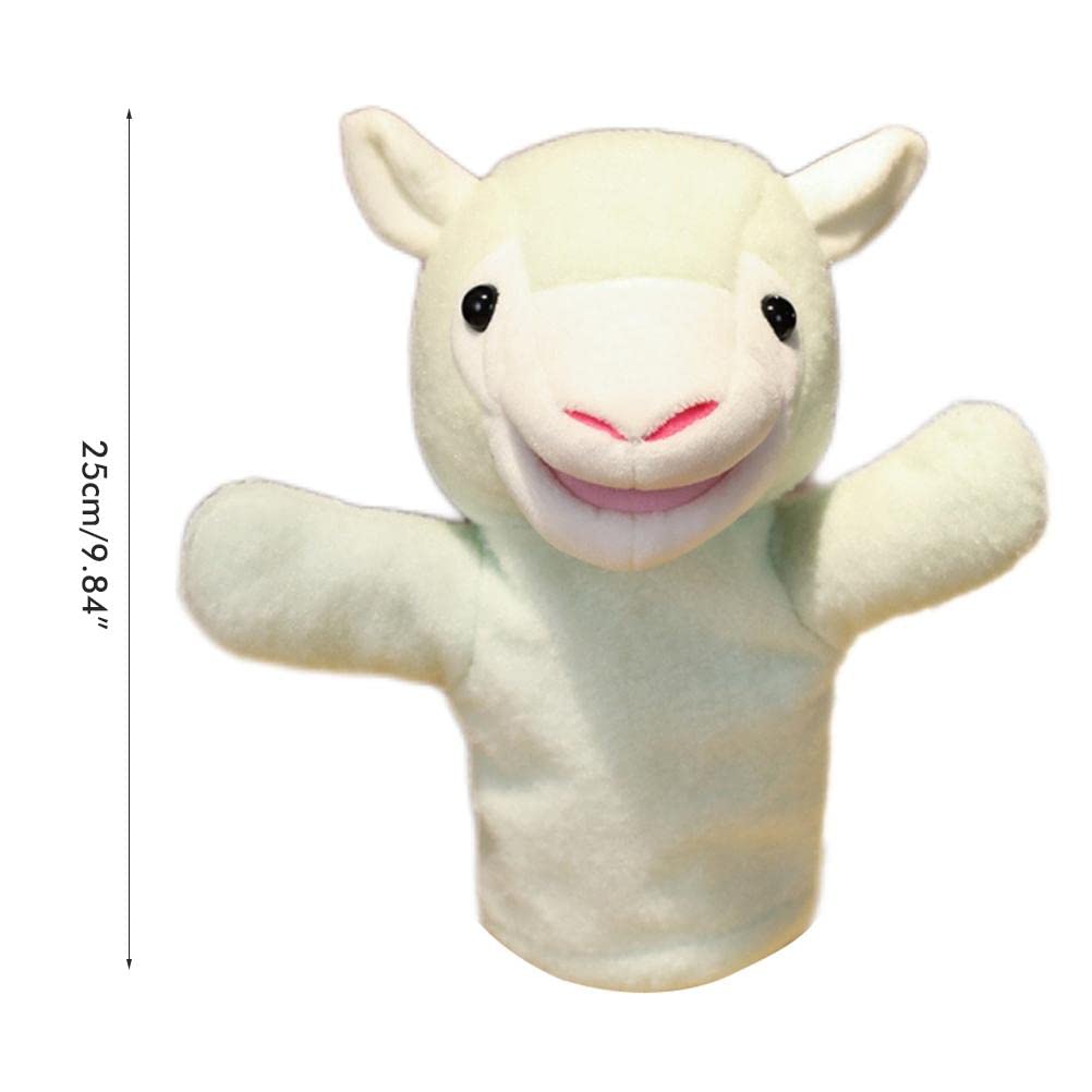 Excras Hand Puppets, Plush Animals, Puppet Show, Hand Dancing, Panda, Rabbit, Donkey, Lamb, Sleeping Puppets, 25cm, Moving Mouth, Educational Toy,
