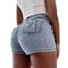 Kadın Modası Kot Mini Skort Rave Sokak Sarma Streç Düzensiz A Kesim Dar Kargo Kot Şort Mujer