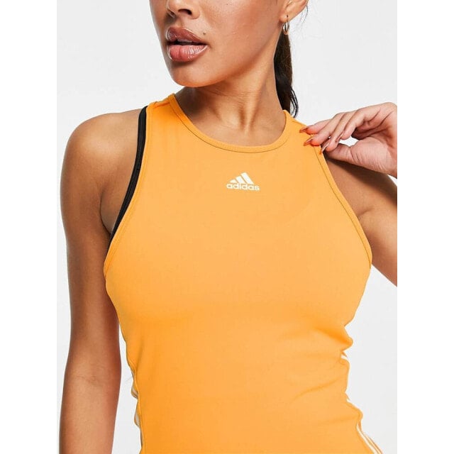 

Оранжевый жилет с 3 полосками в стиле колорблок adidas Training Techfit