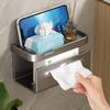 Shangmeide Wall-Mounted Bathroom Tissue Box with Storage Shelf