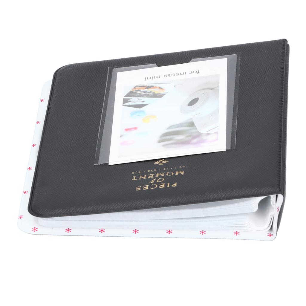 3in 64 Fächer Aufbewahrungskoffer für Fotokarten Mini-Fotoalbum für Fujifilm Instax mini 9Schwarz