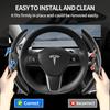 Tesla Model 3/Y Steering Wheel Cover, Carbon Fiber Steering Wheel Wrap Stickers For Tesla Model 3 Model Y 2017-   2024 Interior Accessories, Black