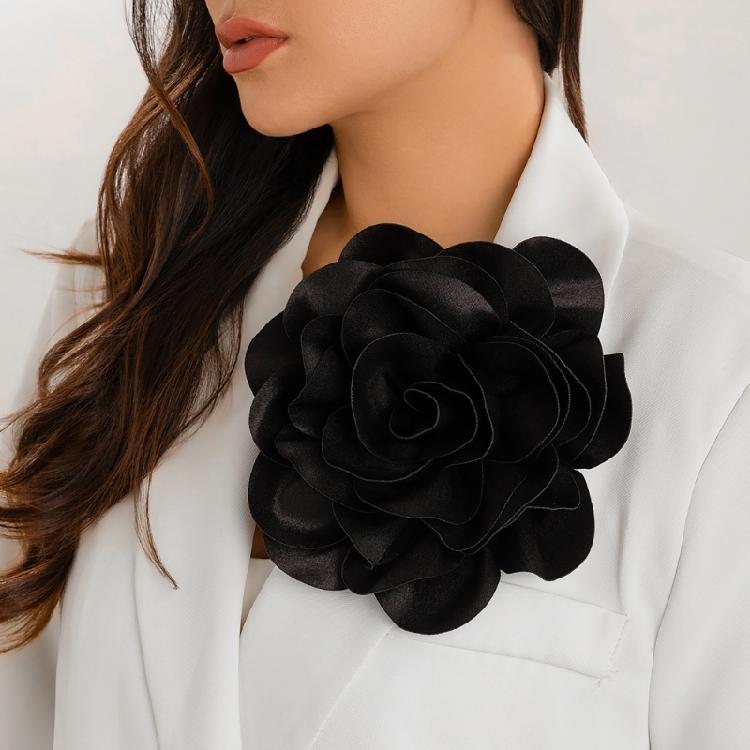 Fashionable Flower Brooch Dinner Party Rose Boutonniere for Special Gatherings