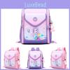 Trendy Pink And Purple Cartoon Mermaid School Backpack For Kids With Spacious Interior And Durable Oxford Fabric