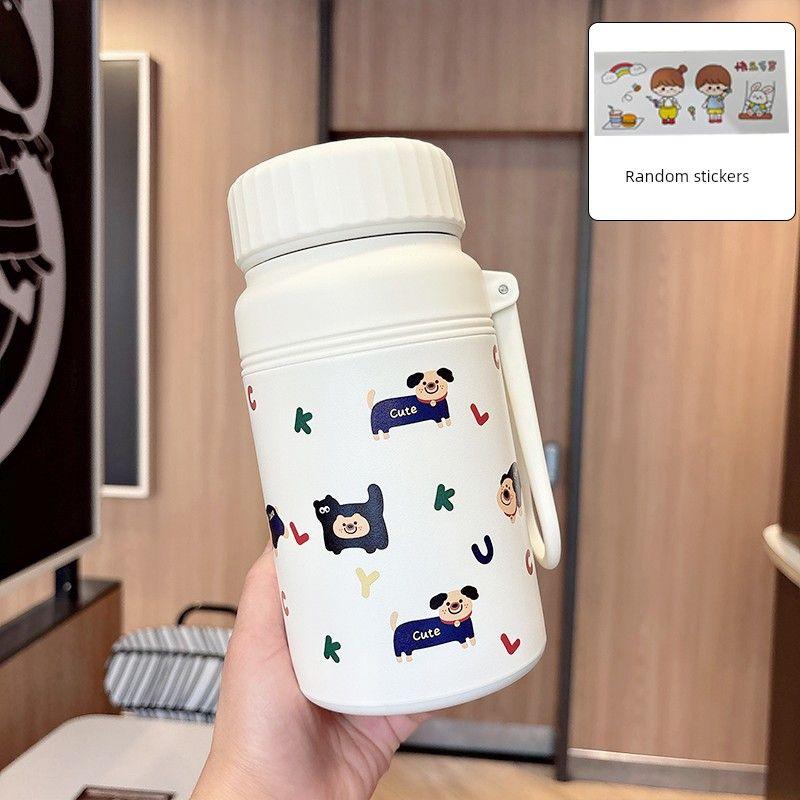 Large Capacity Thermos Cup for Girls with Tea Infuser, Cute Office Tea Cup, High-Looking Portable Student Water Bottle