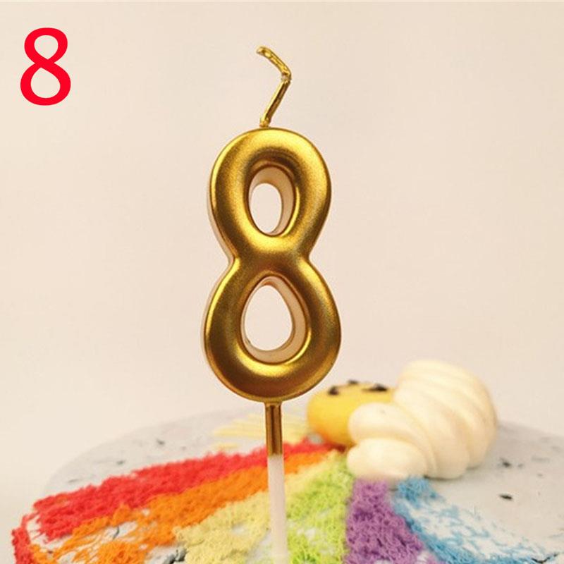 0-9 Years Birthday Candle New Girls Kids Birthday Numbers Candle Party Smoke-free Cake Candles for for Cake Party Supplies