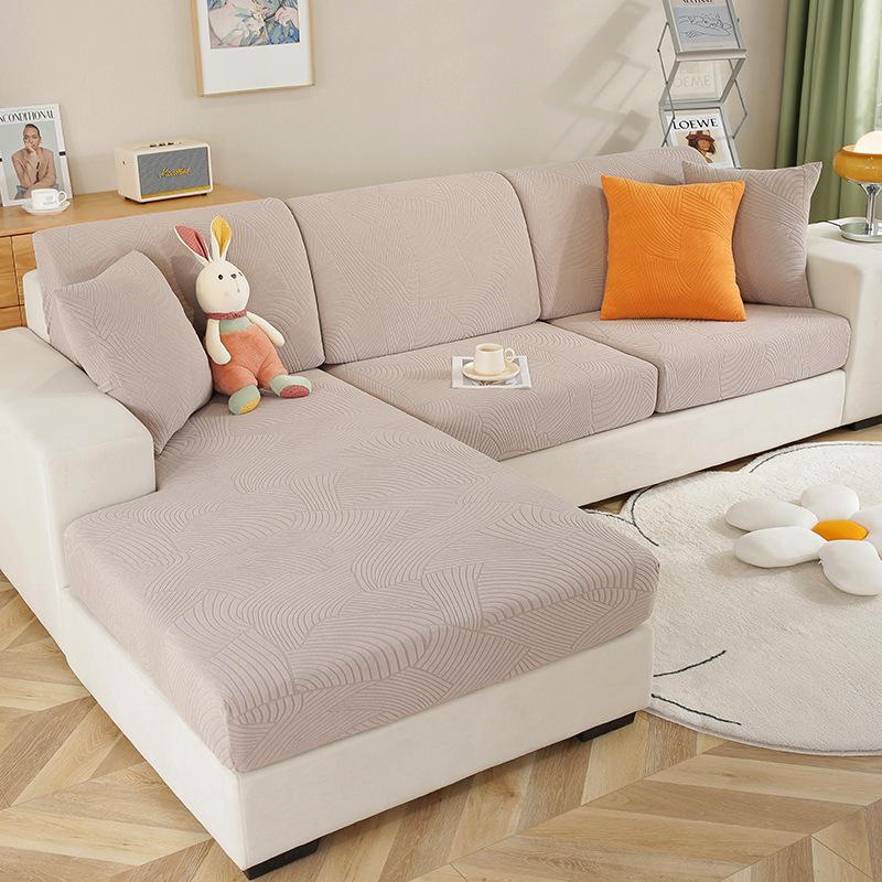 

Эластичный простой жаккардовый чехол для дивана, нескользящий простой современный чехол для дивана, универсальный универсальный чехол для четырех сезонов, универсальный 65-85cm*65-95cm*5-20cm хаки