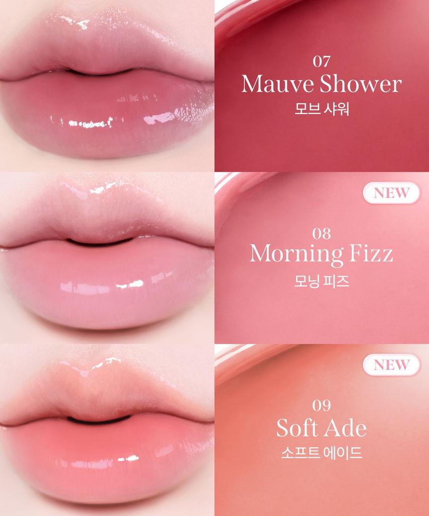 [2-Pack] Dew Stain Sheer Lip Gloss 13 Colors (+Free Lip Pencil)