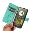 For Motorola Edge 70 5G PU Leather Cases Flower Pattern Wallet Stand Phone Cover with Strap