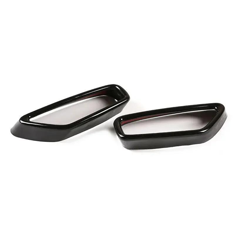 For BMW 5 Series G30 G38 2018-2021 Stainless Steel Car Rear Exhaust Muffler Pipe Cover Trim Tail Throat Frame Black