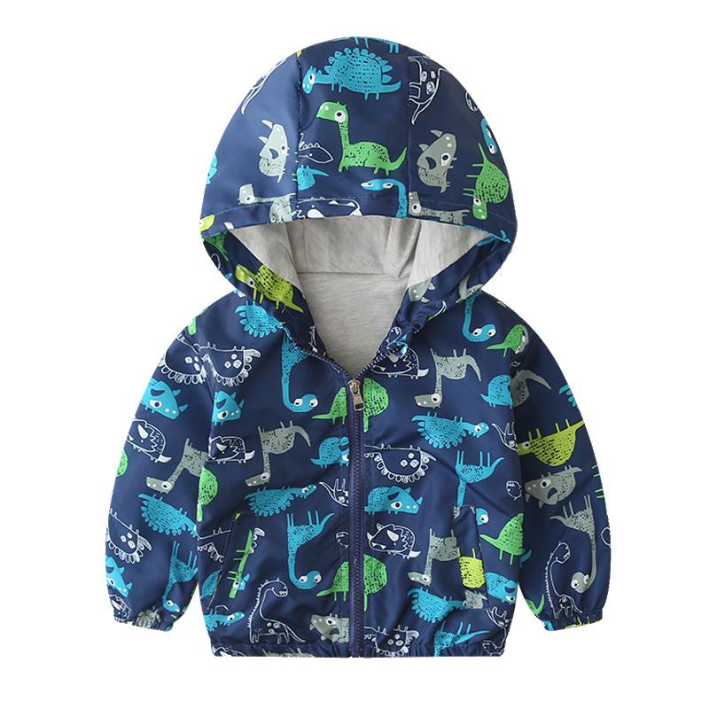Spring and Autumn children's clothing, wind boys full of dinosaur coats, cartoon windproof jacket