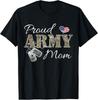Proud Army Mom with Army Dog Tag US Flag T-Shirt Unisex T-Shirt