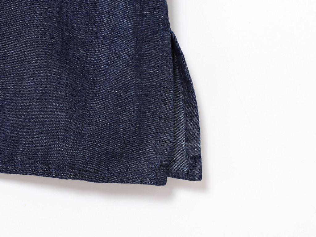 Summer European & American Style Denim Shirt with Decoration & Wide Leg Pants