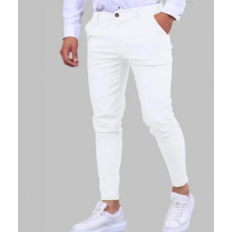 Mens Black Slim Fit Casual Chino Pants