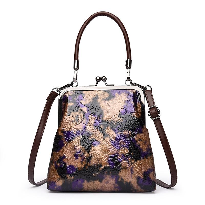 Niszbowa Torebka Ręczna w Stylu Retro i Casual, w Kontrastowych Kolorach, Jednoramienna Torebka Crossbody