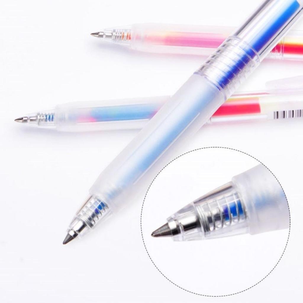 5pcs Rainbow Gradient Color Pens Set Gel Ink Vintage Marker Liner 0.5mm Ballpoint Stationery Gift