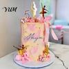 Home Baking Dessert Decorations 6 Pcs Ballet Cake Topper, Acrylic Ballerina Dancing Girl Birthday Ornament Decoration for Anniversary, Baby
