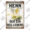Mfoever Tin Decor Gin Brand Vintage Wine Tin Sign Metal Alcohol Plaque for Home Kitchen Bar Pub Club Man Cave Decoration Wall Decor