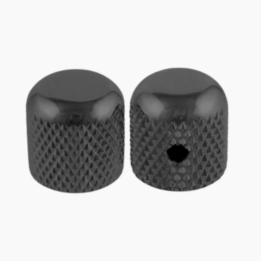 ALLPARTS дюймовая стандартная гитарная купольная ручка черная 6,35 мм (2 куска) МК-0110-003 []