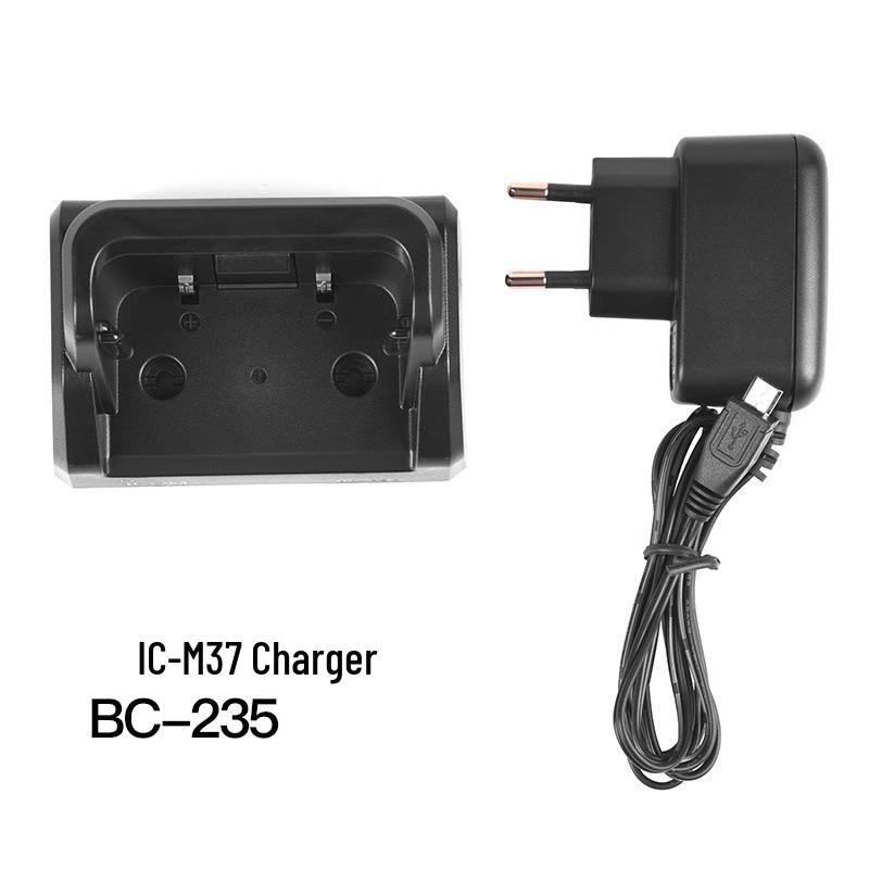 Chargeur de bureau BC-235 pour talkie-walkie IC-M37 avec compatibilité batterie BP-296.