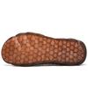 Summer Mesh Men Sandals Breathable Genuine Leather Casual Shoes Handmade Outdoor Mens Slippers Men Beach Sandals Plus Size 38-46