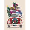 Vintage Christmas Metal Wall Decoration, Holiday Sticker Sign