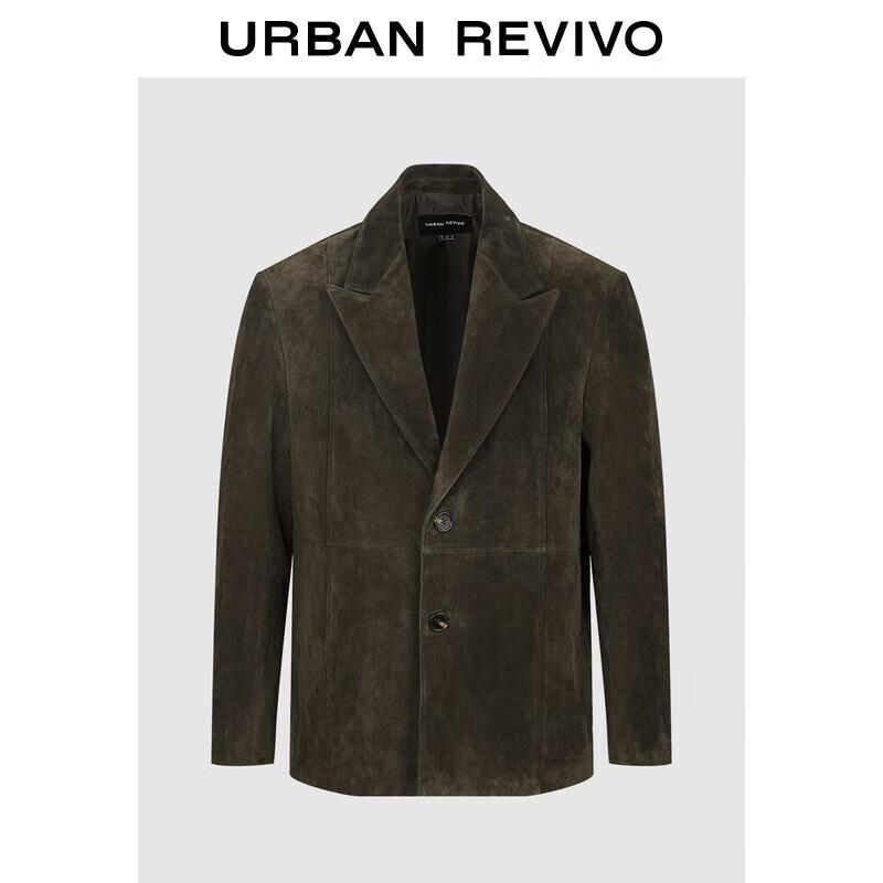 UR Men s Amber Flow Retro Leather Blazer S