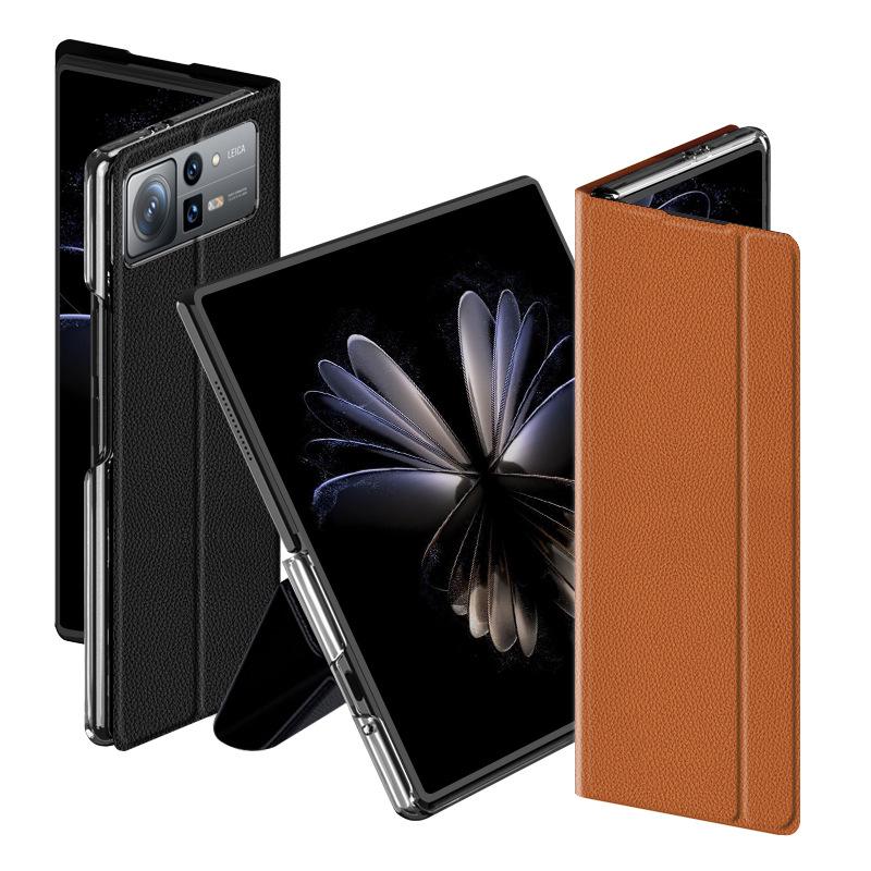 Ultra-Thin Leather Stand Case for Xiaomi MIXFold2 - Protective Folding Cover