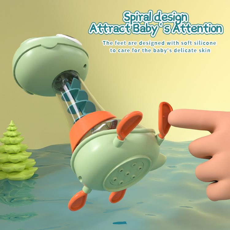Cross-border Rotating Dinosaur Bath Spinner Baby Water Play Toy