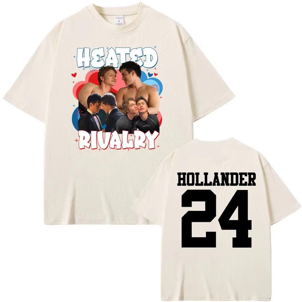 Heated Rivalry Shane Hollander Ilya Rozanov Tshirts Unisex Vintage Fashion Aesthetic Couples Summer Tshirt Casual Comfort Top