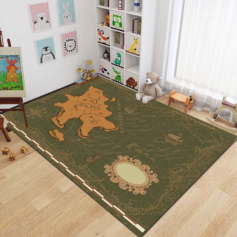 

15 Размеров Антикварный Ковер-Коврик Карта Пиратских Сокровищ для Спальни Гостиной Бохо Декор Детский Коврик для Ползания Декор Студенческого Общежития 40x60cm (16x24in)