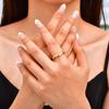 High Quality Stainless Steel Irregular Wave Ring for Women, Waterproof Gold Plated Non-fading Ring, New Simple Geometric Jewelry