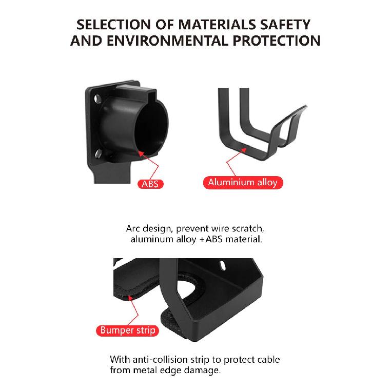 EV Charger Cable Wall Mount Holder For Tesla Model 3 Y 2025 Accessories Charger Holder Connector Bracket For Model S X 2024