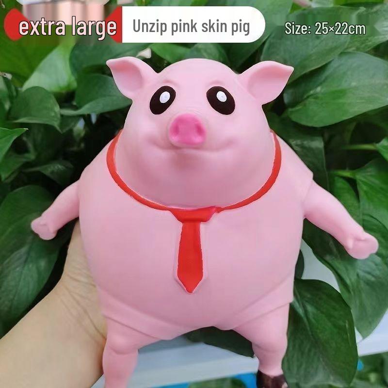 Pink Pig Deformable Stress Relief Toy - Creative Gu-like Venting Artifact for Office Relaxation