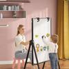 Pizarra Blanca Magnética Plegable de 360 Grados Premium Pizarra Blanca Magnética de Pie de Doble Cara Tablón de Anuncios Pizarras para Escribir Soportes