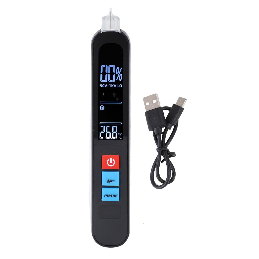 Phase Sequence Meter AC Voltage Tester with 3 Phase Rotation Indicator and Signal Percentage 6 Range High Low