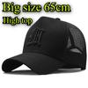Męska Czapka Baseballowa Siatkowa Wysoka Duży Rozmiar Męska Na Zewnątrz Plus Size Sportowa Czapka Tata Oversize Czapka Trucker 56-60cm 60-65cm