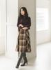 Sus roving check skirt SWFS254144BRW0 mid-length