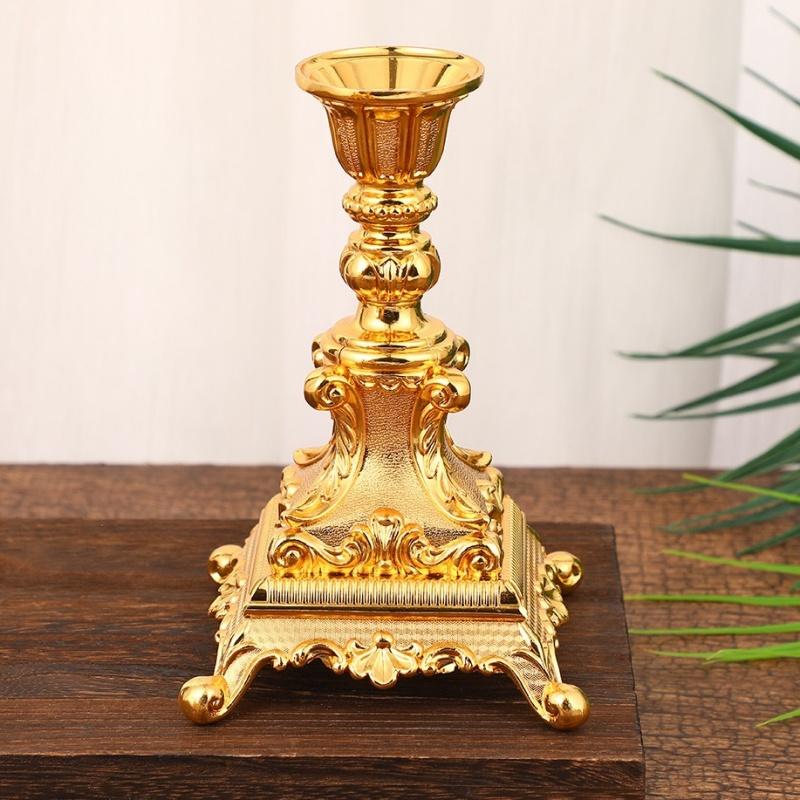 Vintage Metal Single Head Candle Candlestick Decor High-End Restaurant Hotel Decorations Vintage Photo Props Home Decor