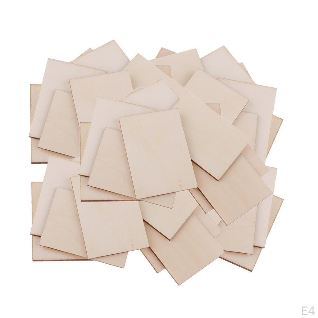 100 Pieces Unfinished Wood Blank