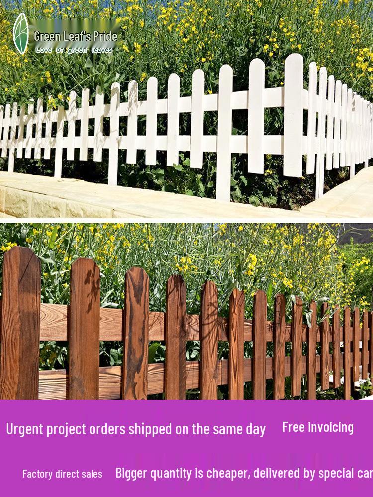 Outdoor Garden Decorative Wooden Picket Fence for Yard and Flower Beds