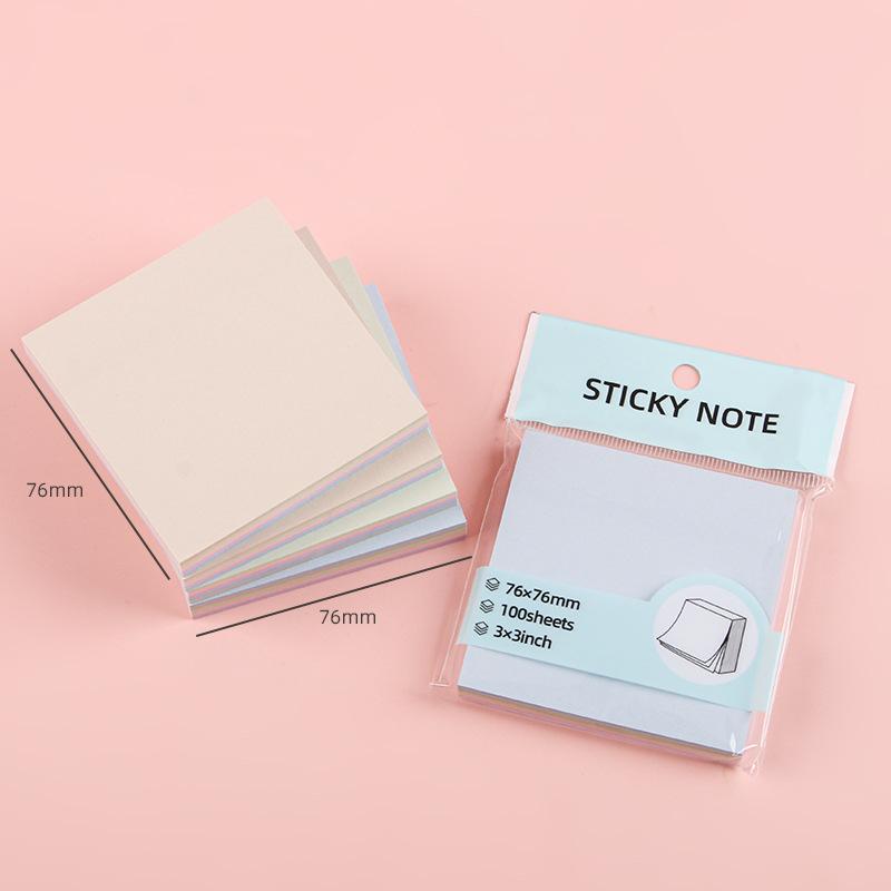 

100 Аркушів Липкі нотатки Блоки Позити Канцелярські Товари Папір Наліпки Наклеєні Це Повідомлення Блокнот Нотатник Школа Офіс Повідомлення Кольорова Наліпка